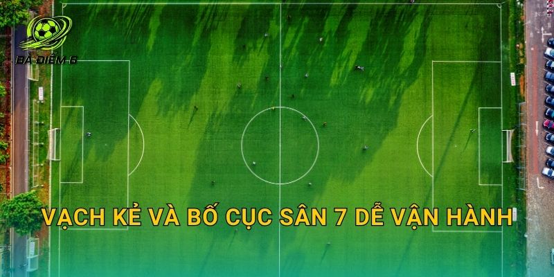Vạch kẻ và bố cục sân 7 dễ vận hành